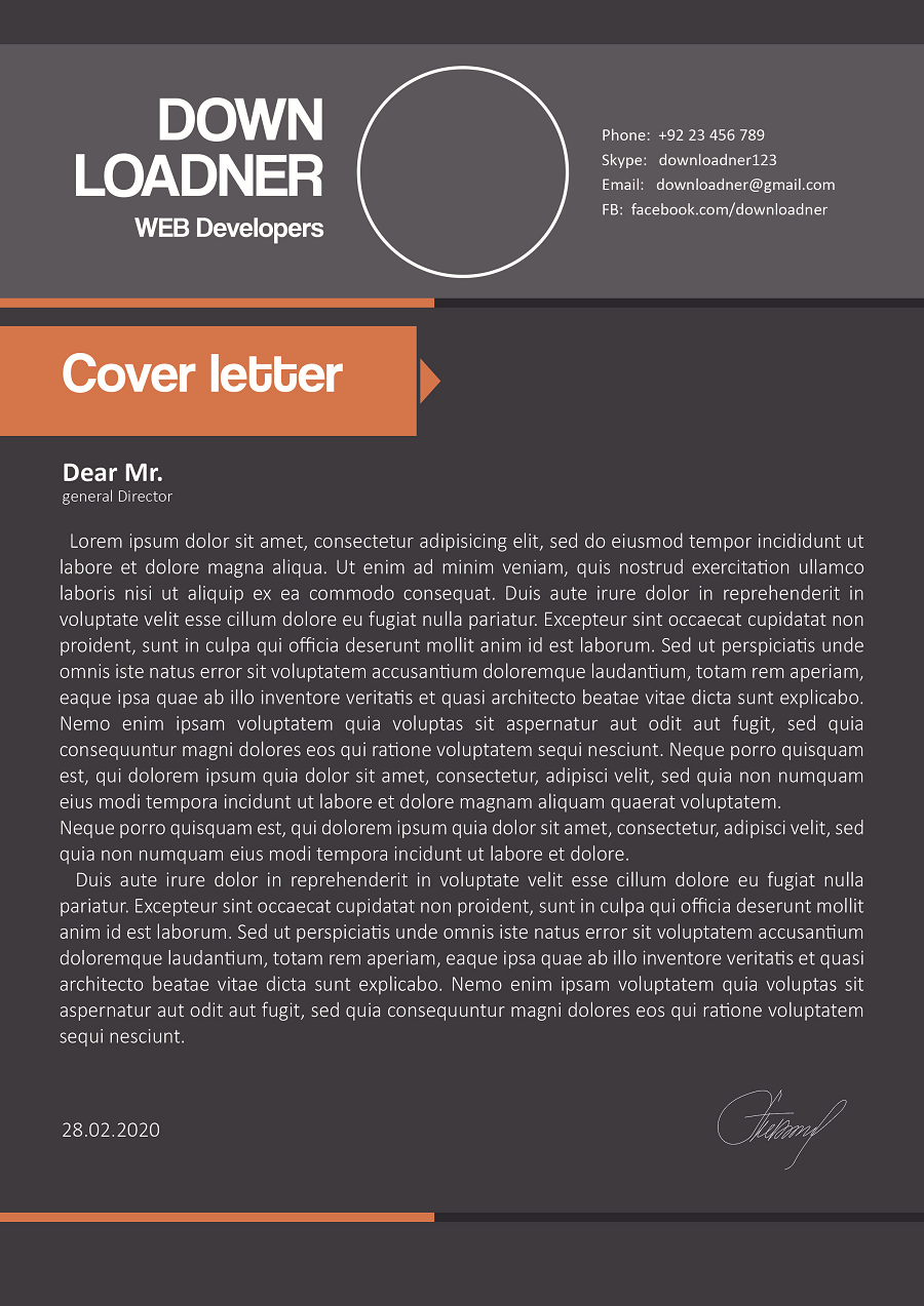 Resume and CV cover letter