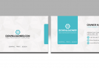 White and Blue Business Card PSD Templates