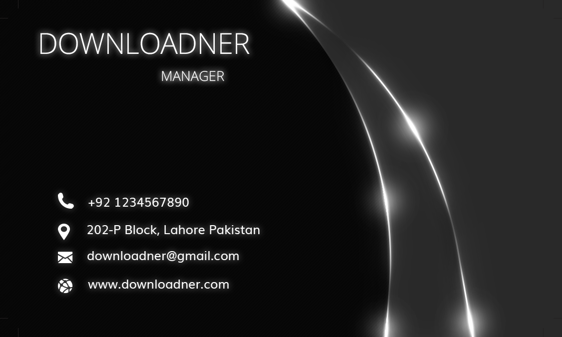 Black Business card Front