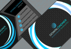 Black and Blue Business Card Cover image