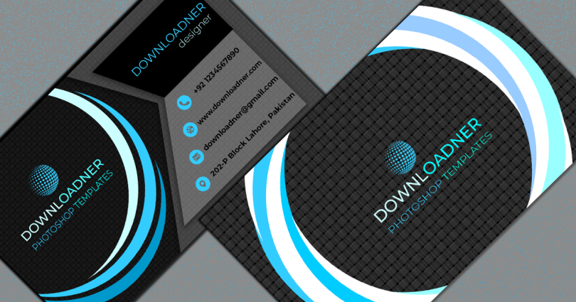 Black and Blue Business Card Cover image