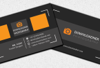Black and White Business card PSD Template Cover Image