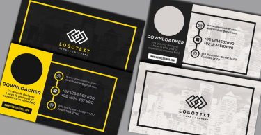 Black and Yellow Business Card Cover image