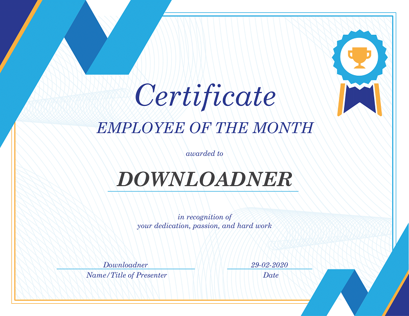 Certificate for An Employment