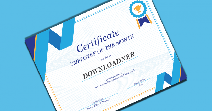 Certificate of an Employee cover Image designed By matloob ilyas