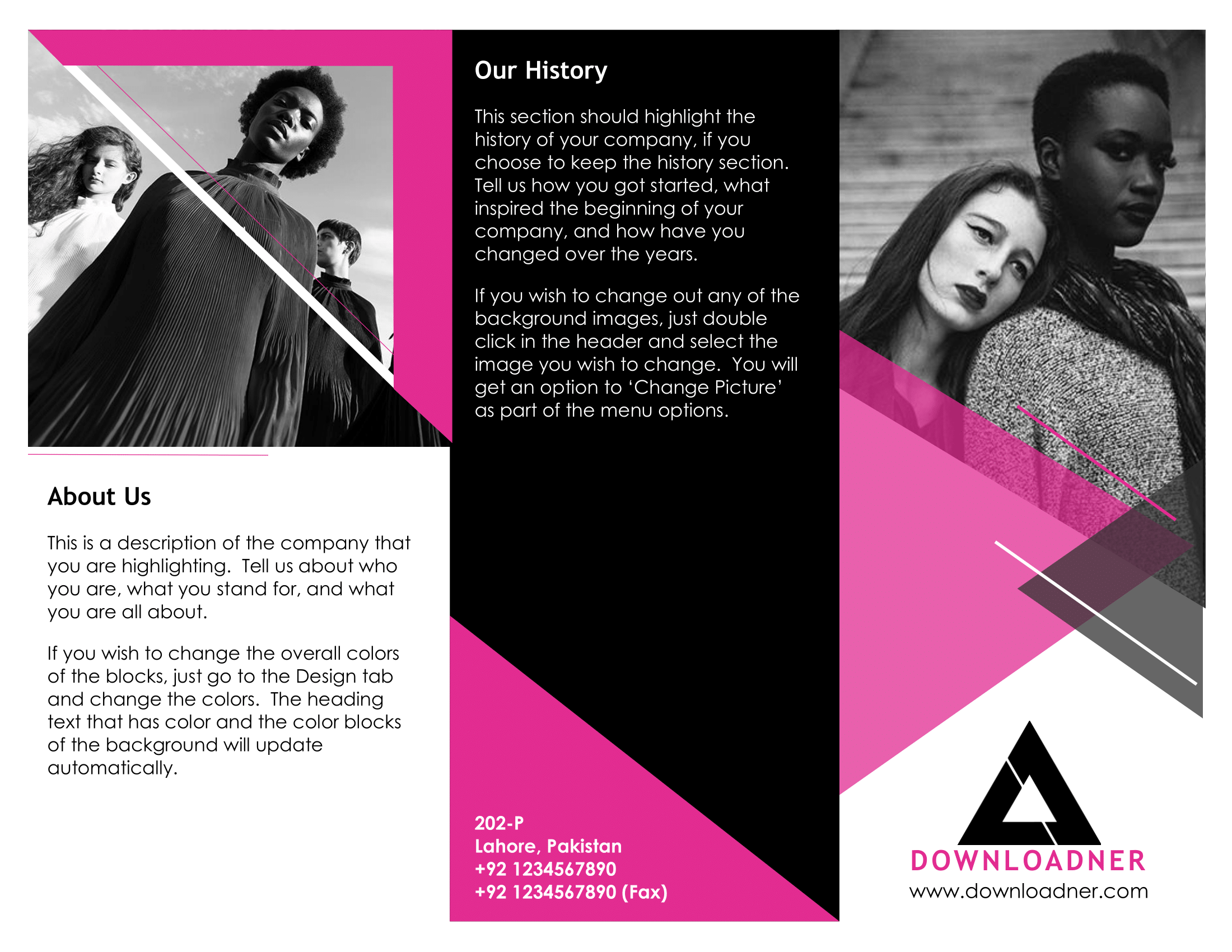 Bi-Fold Fashion Brochure 