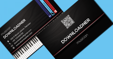 Musicican Black and White Modern professional Business Card Cover Image