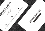 White and Black Professional Business Card Cover image