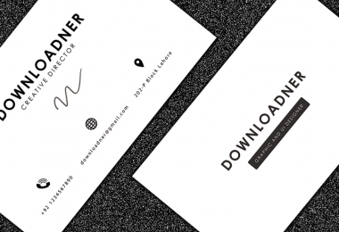 White and Black Professional Business Card Cover image