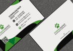 White and Green Business card Featured image