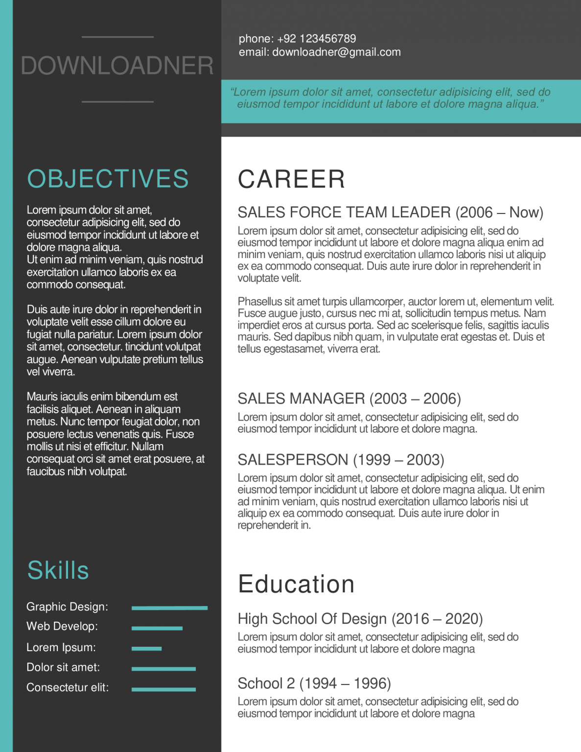 Fully Editable Modern Resume And CV Templates In MS Word Document