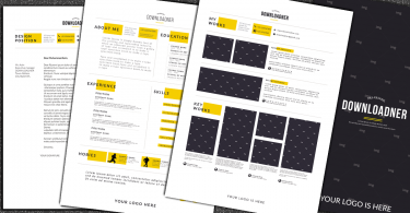 white and Yellow CV and Resume Cover Image